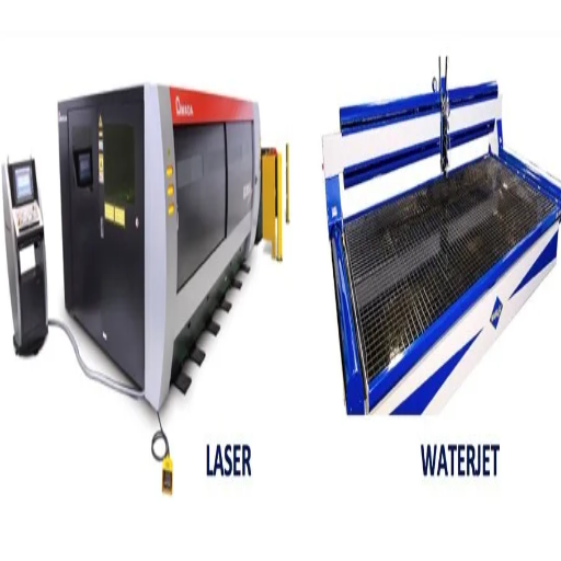 How do the costs compare between laser and waterjet cutting machines