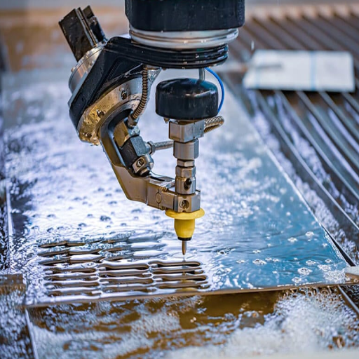 What are the benefits of using a waterjet cutter for thick steel