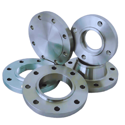How does the raw material selection affect flange production?